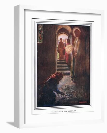 The Man with the Muck Rake-John Byam Liston Shaw-Framed Giclee Print