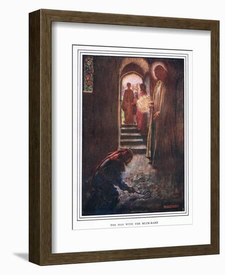 The Man with the Muck Rake-John Byam Liston Shaw-Framed Giclee Print