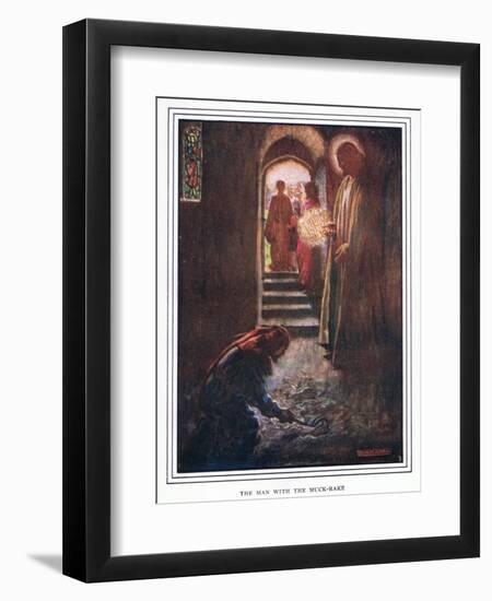 The Man with the Muck Rake-John Byam Liston Shaw-Framed Giclee Print