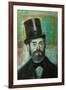 The Man with the Top-Hat, 1834-Edgar Degas-Framed Giclee Print