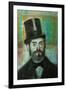 The Man with the Top-Hat, 1834-Edgar Degas-Framed Giclee Print