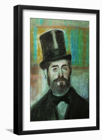 The Man with the Top-Hat, 1834-Edgar Degas-Framed Giclee Print