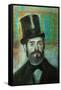 The Man with the Top-Hat, 1834-Edgar Degas-Framed Stretched Canvas