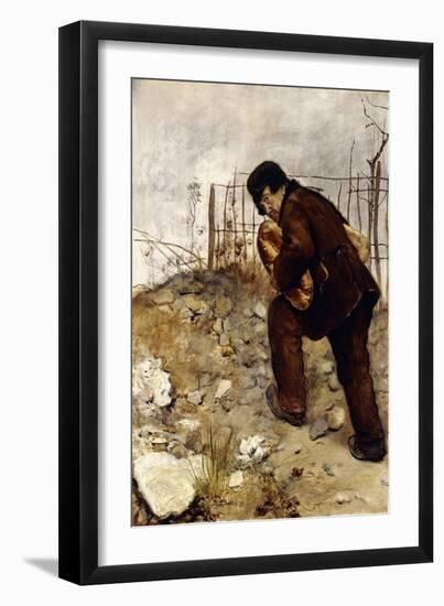The Man with Two Loaves of Bread, 1879-Jean Francois Raffaelli-Framed Giclee Print