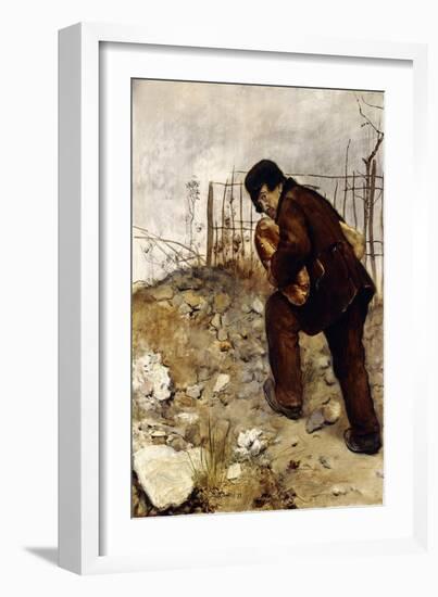 The Man with Two Loaves of Bread, 1879-Jean Francois Raffaelli-Framed Giclee Print