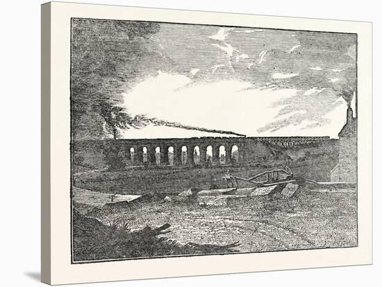 The Manchester and Liverpool Railway: Sankey Viaduct-null-Stretched Canvas