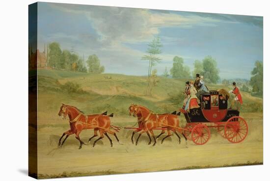 The Manchester and London Royal Mail Coach-James Pollard-Stretched Canvas