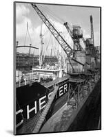 The Manchester Renown Being Loaded with Steel for Export, Manchester, 1964-Michael Walters-Mounted Photographic Print