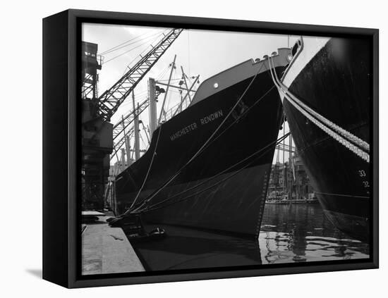 The Manchester Renown in Dock on the Manchester Ship Canal, 1964-Michael Walters-Framed Stretched Canvas