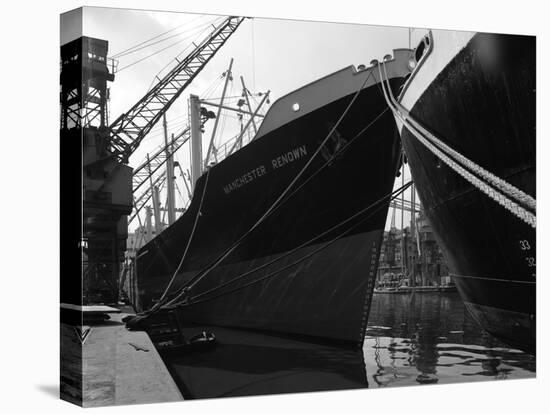 The Manchester Renown in Dock on the Manchester Ship Canal, 1964-Michael Walters-Stretched Canvas