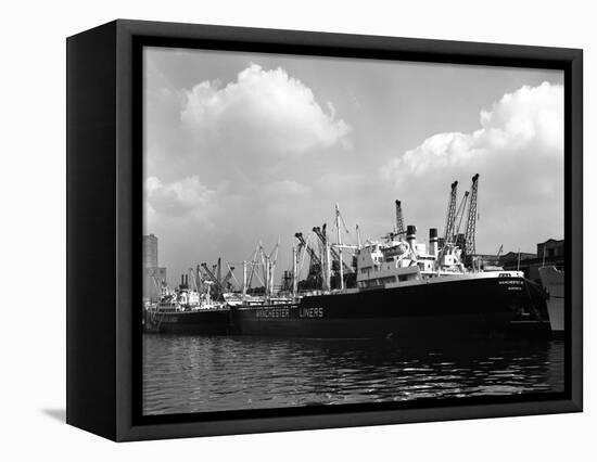 The Manchester Renown in Dock on the Manchester Ship Canal, 1964-Michael Walters-Framed Stretched Canvas