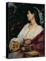 The Mandolin Player, 1865-Anselm Feuerbach-Stretched Canvas