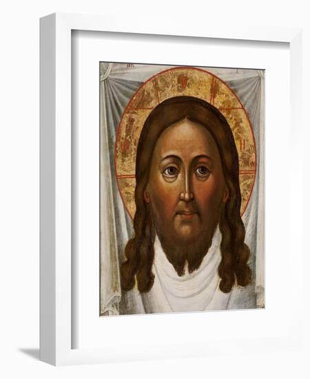 The Mandylion, the Face of the Saviour on a White Kerchief, Moscow, 1742-null-Framed Giclee Print