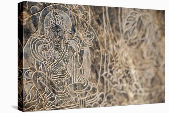 The Mani Stone Carvings in Manaslu Region are Some of Most Detailed and Beautiful in Himalayas-Alex Treadway-Stretched Canvas