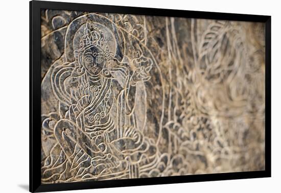 The Mani Stone Carvings in Manaslu Region are Some of Most Detailed and Beautiful in Himalayas-Alex Treadway-Framed Premium Photographic Print