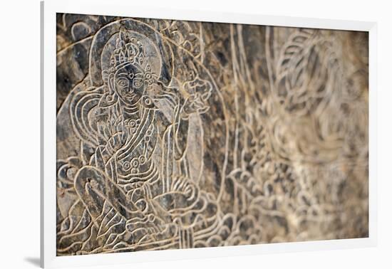 The Mani Stone Carvings in Manaslu Region are Some of Most Detailed and Beautiful in Himalayas-Alex Treadway-Framed Photographic Print