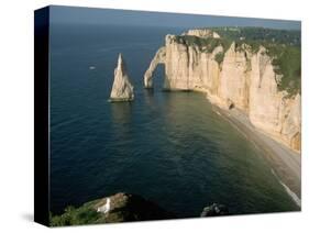 The Manneport Arch and Aiguille of Etretat Cliffs, France-Franz-Marc Frei-Stretched Canvas