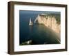 The Manneport Arch and Aiguille of Etretat Cliffs, France-Franz-Marc Frei-Framed Photographic Print