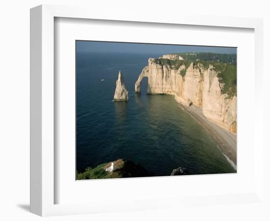 The Manneport Arch and Aiguille of Etretat Cliffs, France-Franz-Marc Frei-Framed Photographic Print