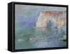 The Manneporte at Etretat-Claude Monet-Framed Stretched Canvas