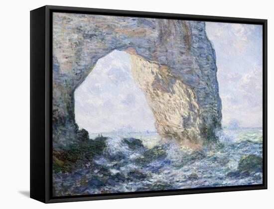 The Manneporte (Etretat)-Claude Monet-Framed Stretched Canvas