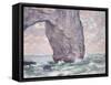 The Manneporte Seen from Below, 1883-Claude Monet-Framed Stretched Canvas