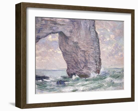 The Manneporte Seen from Below, 1883-Claude Monet-Framed Giclee Print