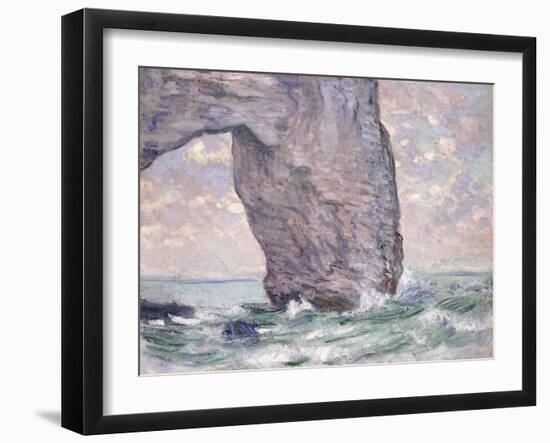 The Manneporte Seen from Below, 1883-Claude Monet-Framed Giclee Print