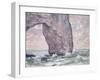 The Manneporte Seen from Below, 1883-Claude Monet-Framed Giclee Print