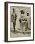 The Mannequin or Bust of Tutankhamun Being Carried from the Tomb, Valley of the Kings, 1922-Harry Burton-Framed Photographic Print