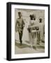 The Mannequin or Bust of Tutankhamun Being Carried from the Tomb, Valley of the Kings, 1922-Harry Burton-Framed Photographic Print
