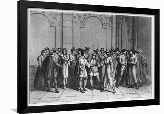 The Manner in Which the Incas Married the Princes Du Sang, C.1820-null-Framed Giclee Print