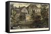The Manor House Varzin in Autumn-null-Framed Stretched Canvas