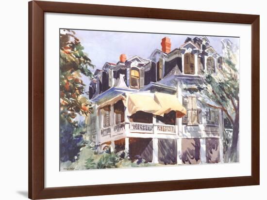 The Mansard Roof, c.1923-Edward Hopper-Framed Art Print