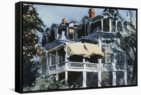 The Mansard Roof-Edward Hopper-Framed Stretched Canvas