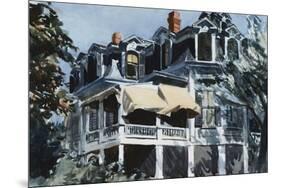 The Mansard Roof-Edward Hopper-Mounted Giclee Print