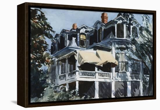 The Mansard Roof-Edward Hopper-Framed Stretched Canvas