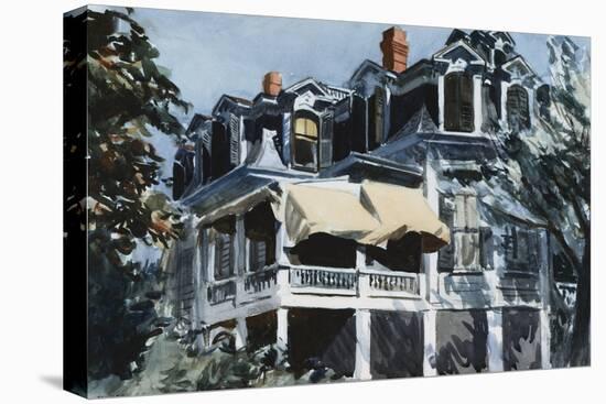 The Mansard Roof-Edward Hopper-Stretched Canvas