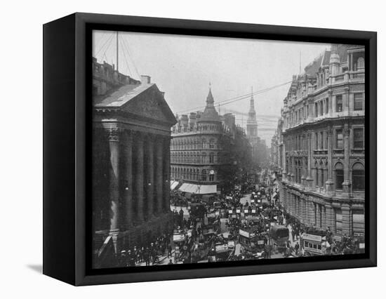 The Mansion House and Cheapside, City of London, c1890 (1911)-Photochrom Co Ltd of London-Framed Stretched Canvas