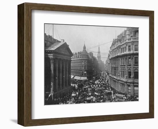 The Mansion House and Cheapside, City of London, c1890 (1911)-Photochrom Co Ltd of London-Framed Photographic Print