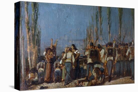 The Mantua Massacres-Giovanni Fattori-Stretched Canvas