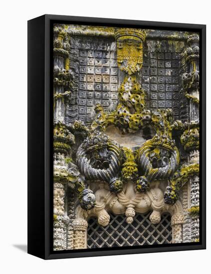 The Manueline Window. Convent of Christ, Tomar, Portugal-Martin Zwick-Framed Stretched Canvas