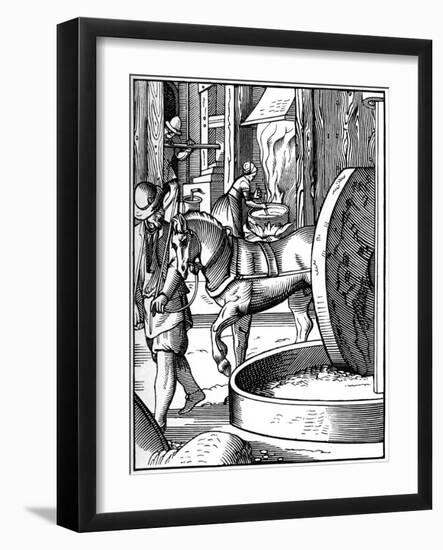 The Manufacture of Oil, 16th Century-Jost Amman-Framed Giclee Print