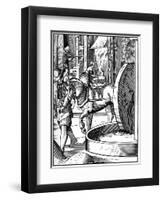 The Manufacture of Oil, 16th Century-Jost Amman-Framed Giclee Print