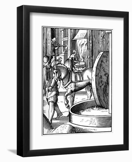 The Manufacture of Oil, 16th Century-Jost Amman-Framed Giclee Print