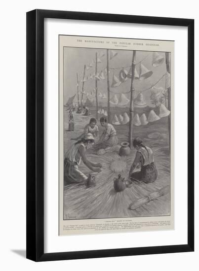 The Manufacture of the Popular Summer Headgear-Paul Frenzeny-Framed Premium Giclee Print