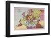 The Map of Europe after World War One-null-Framed Photographic Print