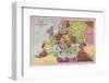 The Map of Europe after World War One-null-Framed Photographic Print