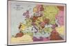 The Map of Europe after World War One-null-Mounted Photographic Print