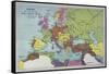 The Map of Europe on the Eve of World War One-null-Framed Stretched Canvas